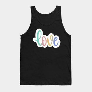 Love Watercolor Script Tank Top